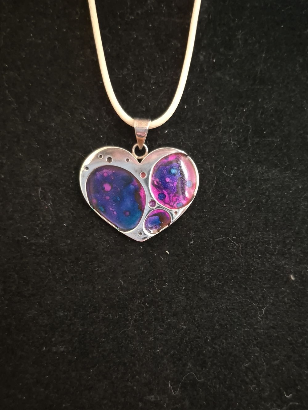 Sterling Alcohol Ink Pendant By Inge Riedel